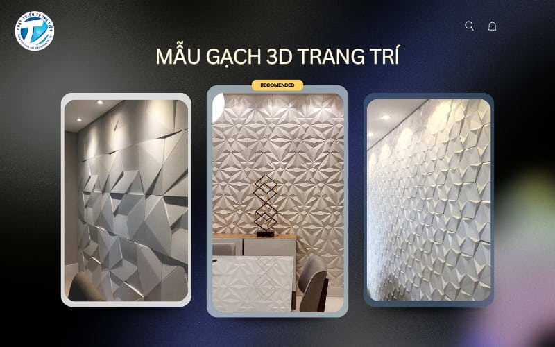Các mẫu gạch 3D trang trí hiện đại